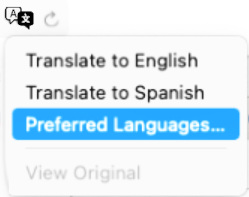 Προτιμώμενες γλώσσες στο Apple Safari